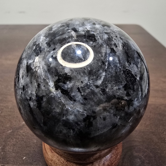 Larvikite Crystal Sphere 52mm - Picture 6 of 17